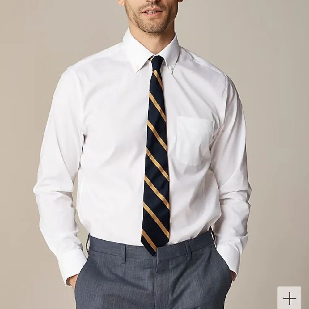 J. Crew Bowery wrinkle-free dress shirt with button-down collar